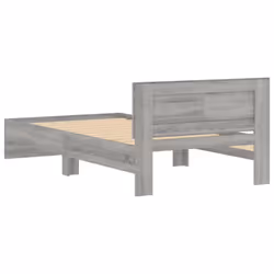vidaXL Bed Frame with Headboard Bedroom Bed Base Mattress Foundation Bedstead - grey sonoma, 100 x 200 cm - Additional view 6