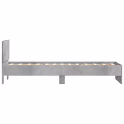vidaXL Bed Frame with Headboard Bedroom Bed Base Mattress Foundation Bedstead - concrete grey, 90 x 200 cm - Additional view 5