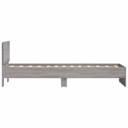 vidaXL Bed Frame with Headboard Bedroom Bed Base Mattress Foundation Bedstead - grey sonoma, 90 x 200 cm - Additional view 5