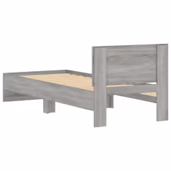 vidaXL Bed Frame with Headboard Bedroom Bed Base Mattress Foundation Bedstead - grey sonoma, 90 x 200 cm - Additional view 6