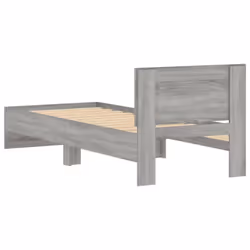 vidaXL Bed Frame with Headboard Bedroom Bed Base Mattress Foundation Bedstead - grey sonoma, 90 x 190 cm - Additional view 6
