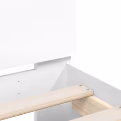 vidaXL Bed Frame with Headboard and LED Bed Base Bedstead Matress Foundation - white, 90 x 200 cm - Additional view 9