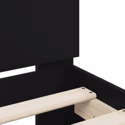 vidaXL Bed Frame with Headboard and LED Bed Base Bedstead Matress Foundation - black, 90 x 200 cm - Additional view 9