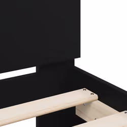 vidaXL Bed Frame with Headboard and LED Bed Base Bedstead Matress Foundation - black, 75 x 190 cm - Additional view 9