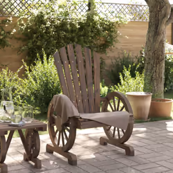 vidaXL Garden Adirondack Chair Outdoor Lounger Patio Deck Chair Solid Wood Fir