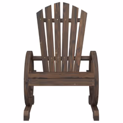 vidaXL Garden Adirondack Chairs Outdoor Lounger Chair 2 pcs Solid Wood Fir - Additional view 4