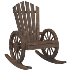 vidaXL Rocking Adirondack Chair Patio Outdoor Rocking Chair Solid Wood Fir