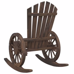 vidaXL Rocking Adirondack Chair Patio Outdoor Rocking Chair Solid Wood Fir - Additional view 5