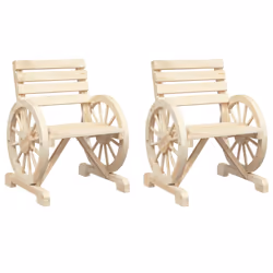 vidaXL Garden Chairs Dining Chair Outdoor Seat Chair 2 pcs Solid Wood Fir