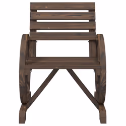 vidaXL Garden Chairs Dining Chair Outdoor Seat Chair 2 pcs Solid Wood Fir - Additional view 4