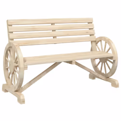 vidaXL Garden Bench 2-Seater Patio Bench Seat Outdoor Bench Solid Wood Fir