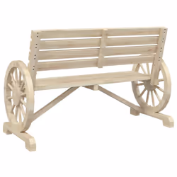 vidaXL Garden Bench 2-Seater Patio Bench Seat Outdoor Bench Solid Wood Fir - Additional view 5