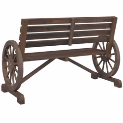 vidaXL Garden Bench 2-Seater Patio Bench Seat Outdoor Bench Solid Wood Fir - Additional view 5