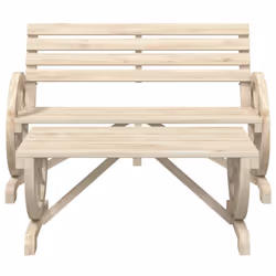 vidaXL Garden Lounge Set 2 Piece Outdoor Dining Table and Bench Solid Wood Fir