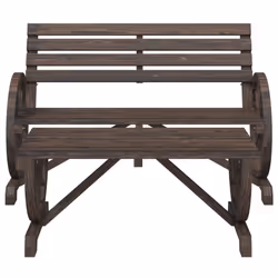 vidaXL Garden Lounge Set 2 Piece Outdoor Dining Table and Bench Solid Wood Fir