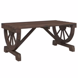 vidaXL Garden Coffee Table Outdoor Table Patio Dining Table Solid Wood Fir - Additional view 5