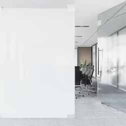 vidaXL Privacy Window Film Window Treatment Milk Glass Adhesive for Office - frosted stripes, 0.6 x 20 m/ 1 pcs