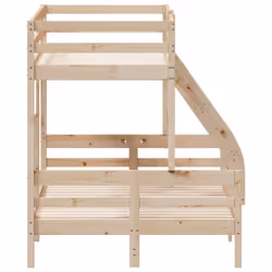 vidaXL Bunk Bed Kids Twin Sleeper Children Bed Frame Loft Bed Solid Wood Pine - brown - Additional view 4