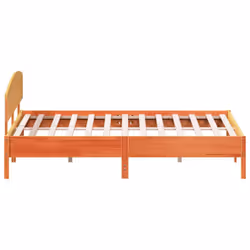vidaXL Bed Frame with Headboard Bedstead Bed Base 120x200 cm Solid Wood Pine - wax brown, 180 x 200 cm - Additional view 4