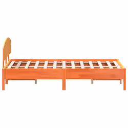 vidaXL Bed Frame with Headboard Bedstead Bed Base 120x200 cm Solid Wood Pine - wax brown, 150 x 200 cm - Additional view 4