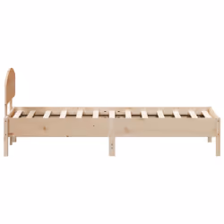 vidaXL Bed Frame with Headboard Bedstead Bed Base 140x190 cm Solid Wood Pine - 90 x 200 cm - Additional view 4
