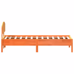 vidaXL Bed Frame with Headboard Bedstead Bed Base 120x200 cm Solid Wood Pine - wax brown, 75 x 190 cm - Additional view 4