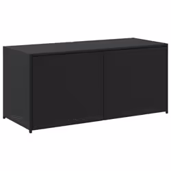 vidaXL Garden Storage Box Bench Container Chest Shed Blanket Box Poly Rattan - black, 120 x 50 x 56 cm - Additional view 5