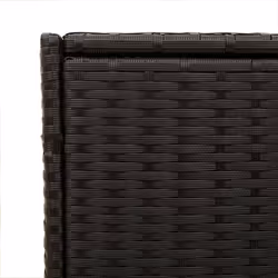 vidaXL Garden Storage Box Bench Container Chest Shed Blanket Box Poly Rattan - black, 120 x 50 x 56 cm - Additional view 8