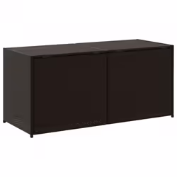 vidaXL Garden Storage Box Bench Container Chest Shed Blanket Box Poly Rattan - brown, 120 x 50 x 56 cm - Additional view 5
