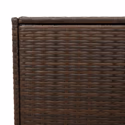 vidaXL Garden Storage Box Bench Container Chest Shed Blanket Box Poly Rattan - brown, 120 x 50 x 56 cm - Additional view 8