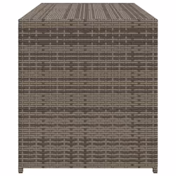 vidaXL Garden Storage Box Bench Container Chest Shed Blanket Box Poly Rattan - grey, 120 x 50 x 56 cm - Additional view 4