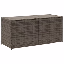 vidaXL Garden Storage Box Bench Container Chest Shed Blanket Box Poly Rattan - grey, 120 x 50 x 56 cm - Additional view 5