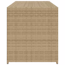 vidaXL Garden Storage Box Bench Container Chest Shed Blanket Box Poly Rattan - mix beige, 120 x 50 x 56 cm - Additional view 4