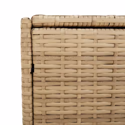 vidaXL Garden Storage Box Bench Container Chest Shed Blanket Box Poly Rattan - mix beige, 120 x 50 x 56 cm - Additional view 8