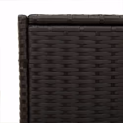 vidaXL Garden Storage Box Bench Container Chest Shed Blanket Box Poly Rattan - black, 127 x 55 x 56/59.5 cm - Additional view 8
