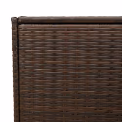 vidaXL Garden Storage Box Bench Container Chest Shed Blanket Box Poly Rattan - brown, 127 x 55 x 56/59.5 cm - Additional view 8