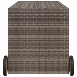 vidaXL Garden Storage Box Bench Container Chest Shed Blanket Box Poly Rattan - grey, 127 x 55 x 56/59.5 cm - Additional view 4