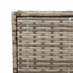 vidaXL Garden Storage Box Bench Container Chest Shed Blanket Box Poly Rattan - grey, 127 x 55 x 56/59.5 cm - Additional view 8