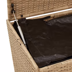 vidaXL Garden Storage Box Bench Container Chest Shed Blanket Box Poly Rattan - mix beige, 100 x 50 x 50 cm - Additional view 7