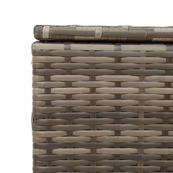 vidaXL Garden Storage Box Bench Container Chest Shed Blanket Box Poly Rattan - grey, 107 x 55 x 50/53 cm - Additional view 8