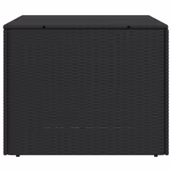 vidaXL Garden Storage Box Bench Container Chest Shed Blanket Box Poly Rattan - black, 80 x 75 x 59 cm - Additional view 4