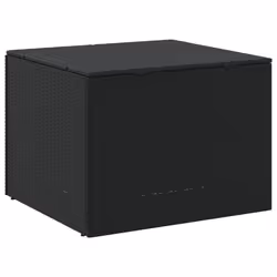 vidaXL Garden Storage Box Bench Container Chest Shed Blanket Box Poly Rattan - black, 80 x 75 x 59 cm - Additional view 5