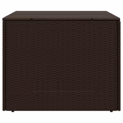 vidaXL Garden Storage Box Bench Container Chest Shed Blanket Box Poly Rattan - brown, 80 x 75 x 59 cm - Additional view 4