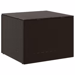 vidaXL Garden Storage Box Bench Container Chest Shed Blanket Box Poly Rattan - brown, 80 x 75 x 59 cm - Additional view 5