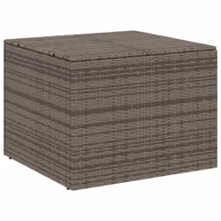vidaXL Garden Storage Box Bench Container Chest Shed Blanket Box Poly Rattan - grey, 80 x 75 x 59 cm
