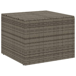 vidaXL Garden Storage Box Bench Container Chest Shed Blanket Box Poly Rattan - grey, 80 x 75 x 59 cm