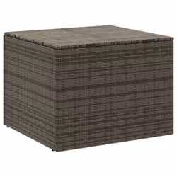 vidaXL Garden Storage Box Bench Container Chest Shed Blanket Box Poly Rattan - grey, 80 x 75 x 59 cm - Additional view 5