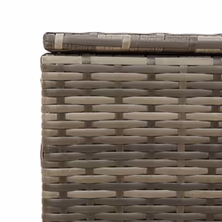 vidaXL Garden Storage Box Bench Container Chest Shed Blanket Box Poly Rattan - grey, 80 x 75 x 59 cm - Additional view 8