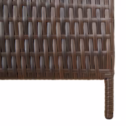 vidaXL Room Divider 4 Panels Privacy Screen Balcony Screen Brown Poly Rattan - Additional view 7