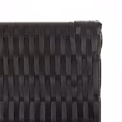vidaXL Room Divider 5 Panels Privacy Screen Balcony Screen Black Poly Rattan - Additional view 5